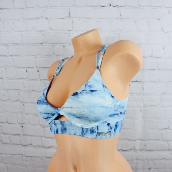 VS Pink Bonded Scoop Push Up Sports Bra Tie dye - Picture 5 of 7